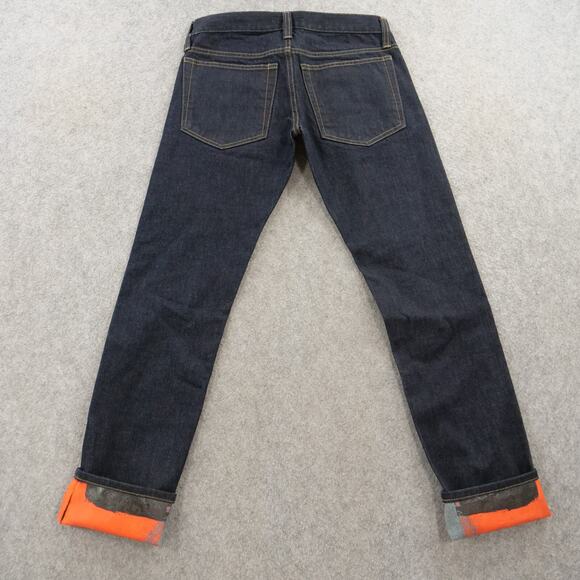 Helmut Lang X Josephine Meckseper Jeans Womens 26 Blue Slim Straight Dark Wash - Picture 2 of 13